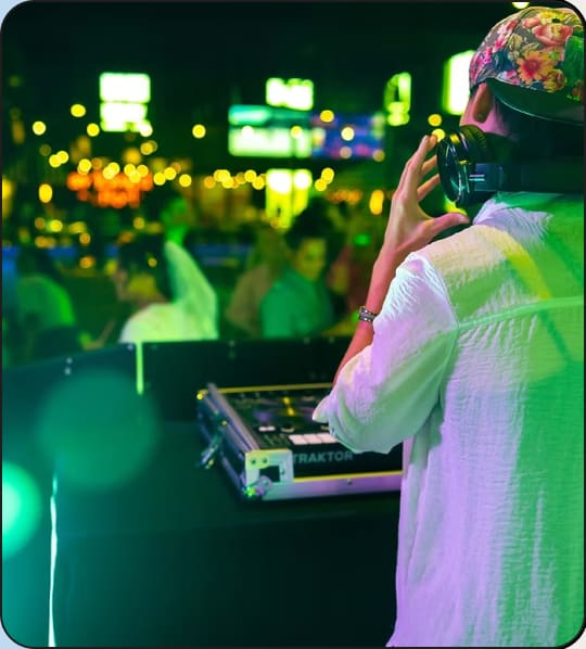 DJ playing a Saturday night set